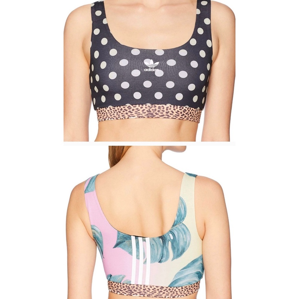 Adidas x The Farm Polka Dot & Tropical Trefoil Bra
